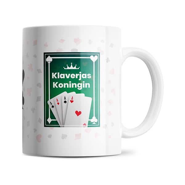 Klaverjas koningin mok