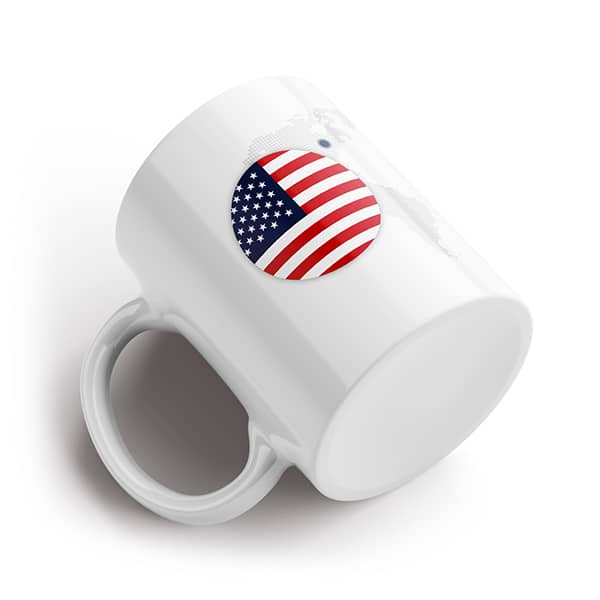 Amerikaanse vlag mok liggend Amerikaanse vlag mok liggend