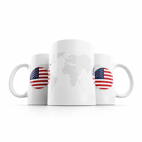 Amerikaanse vlag mok naast elkaar Amerikaanse vlag mok naast elkaar