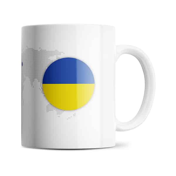 Oekraïense vlag mok