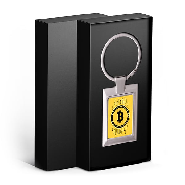 Bitcoin BTC sleutelhanger giftbox Bitcoin BTC sleutelhanger giftbox