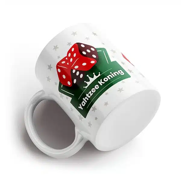 Yahtzee koning mok liggend Yahtzee koning mok liggend