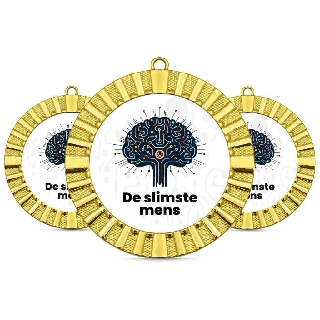 De slimste mens medaille naast elkaar