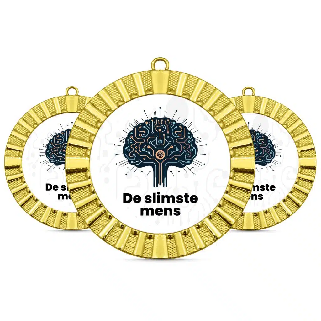 De slimste mens medaille naast elkaar
