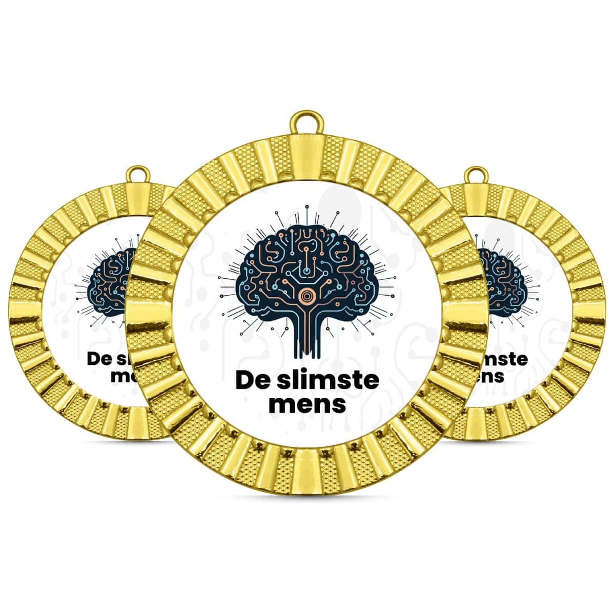 De slimste mens medaille naast elkaar