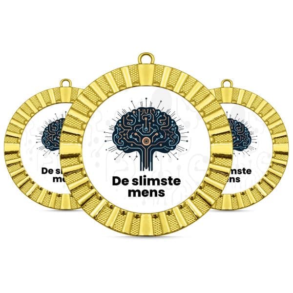 De slimste mens medaille naast elkaar