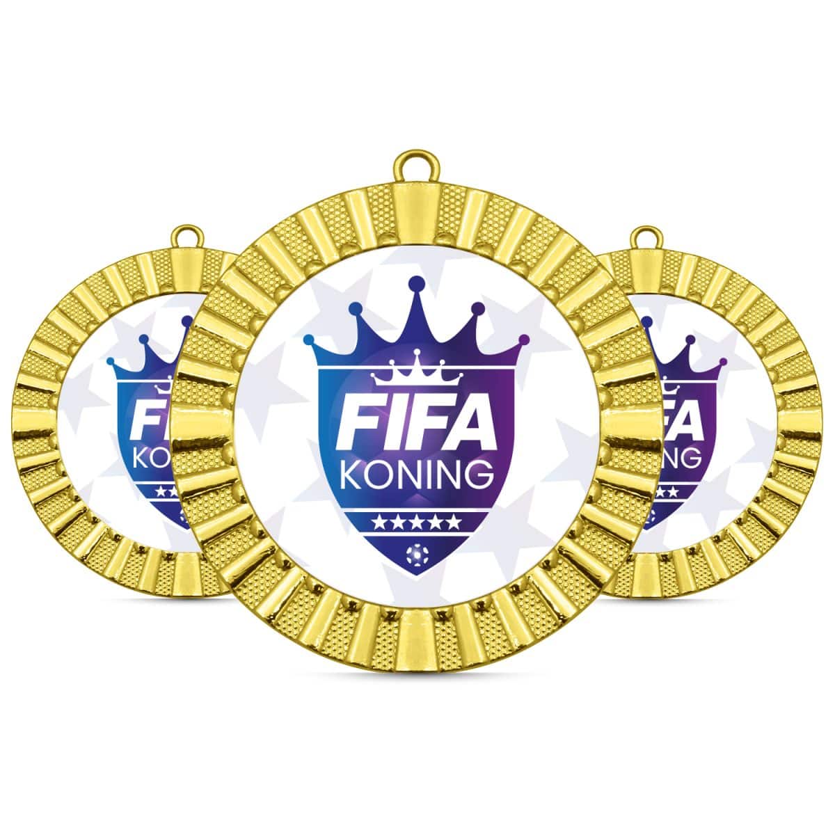 Fifa koning medaille naast elkaar