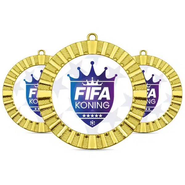 Fifa koning medaille naast elkaar