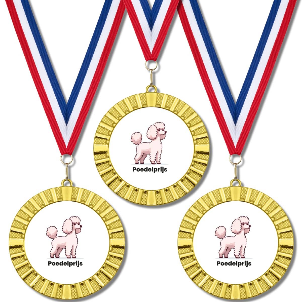 Poedelprijs medaille grote halslint