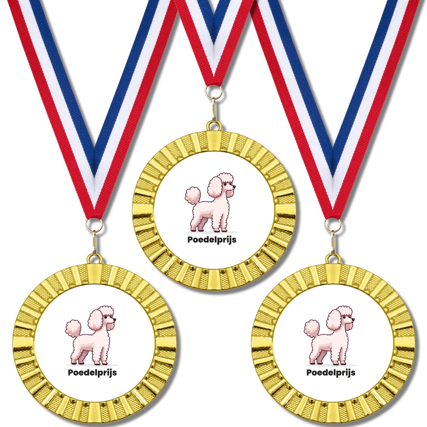 Poedelprijs medaille grote halslint Poedelprijs medaille grote halslint