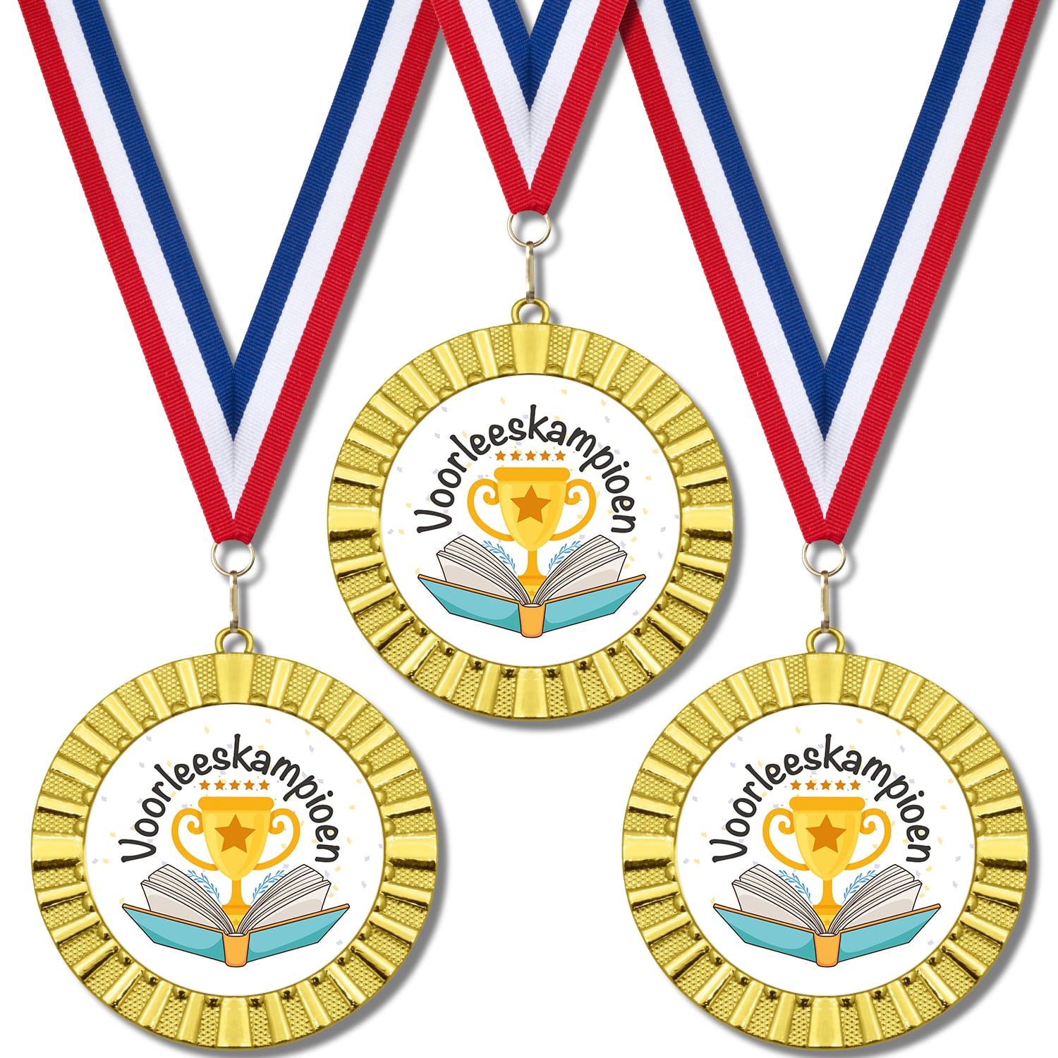 Voorleeskampioen medaille actie Voorleeskampioen medaille actie