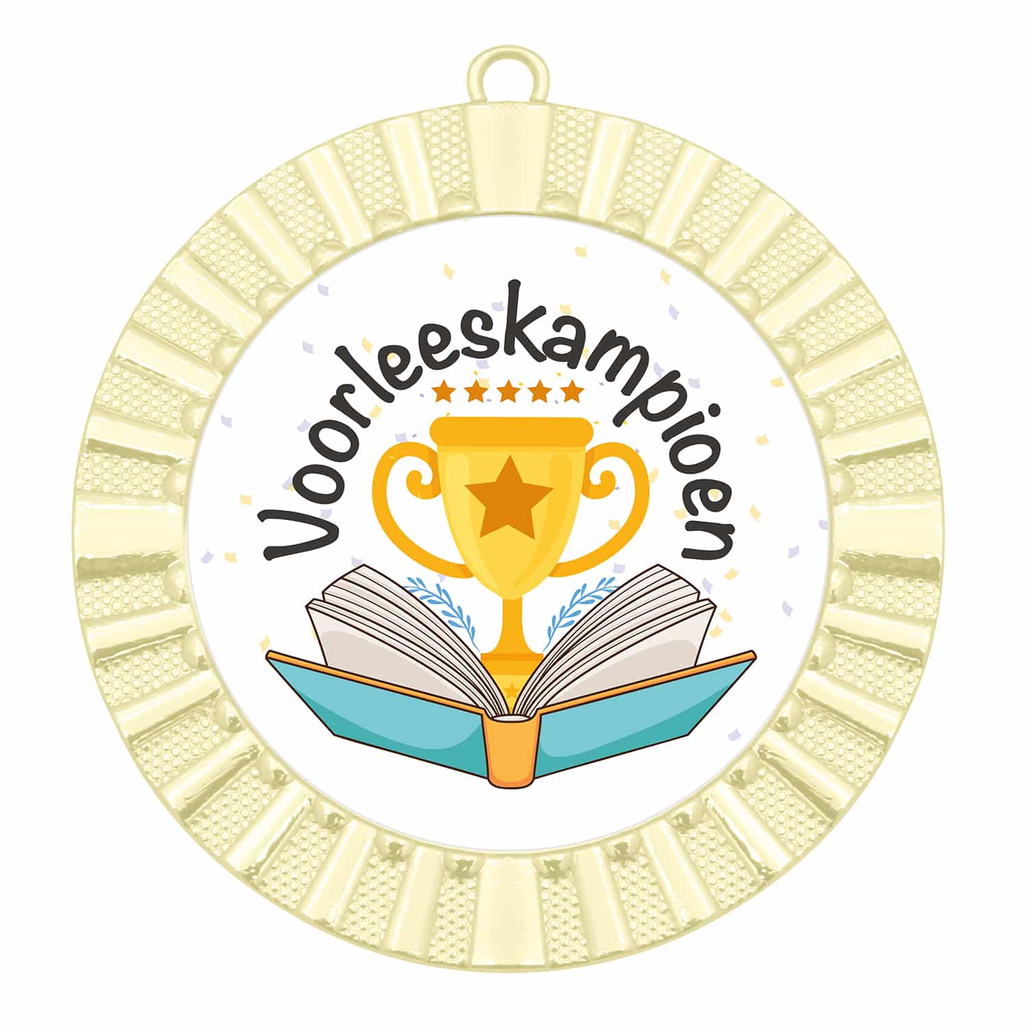 Voorleeskampioen medaille ontwerp Voorleeskampioen medaille ontwerp